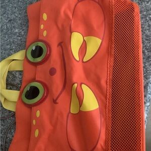 Kids Crab Design Beach Bag - Orange and Yellow